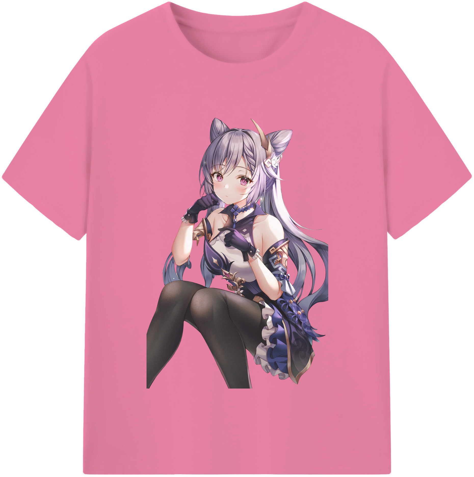 げんし神 刻晴 こくせい genshin Kokusei 綿100％半袖Tシャツ（フロントプリント）